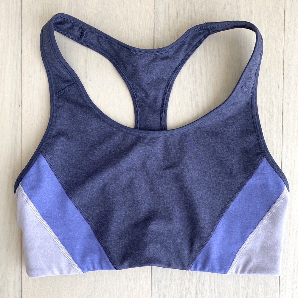 Old Navy Blue Colorblock Sports Bra - Size M